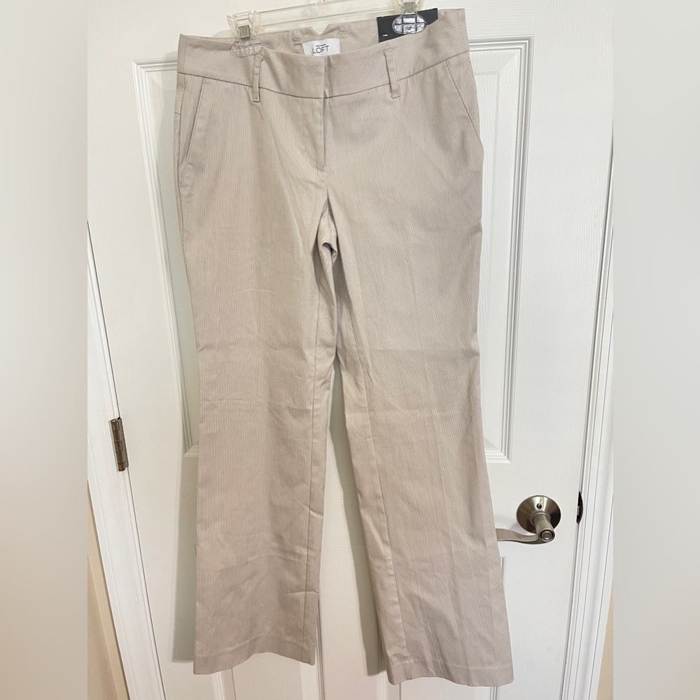 Ann Taylor Loft Original Bootcut striped pants size 0 NWT